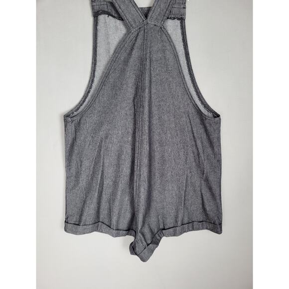 LOLOCCI Overall Shorts for Women Summer Romper Denim Jumpsuit Pockets Small - Picture 8 of 10